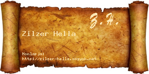 Zilzer Hella névjegykártya